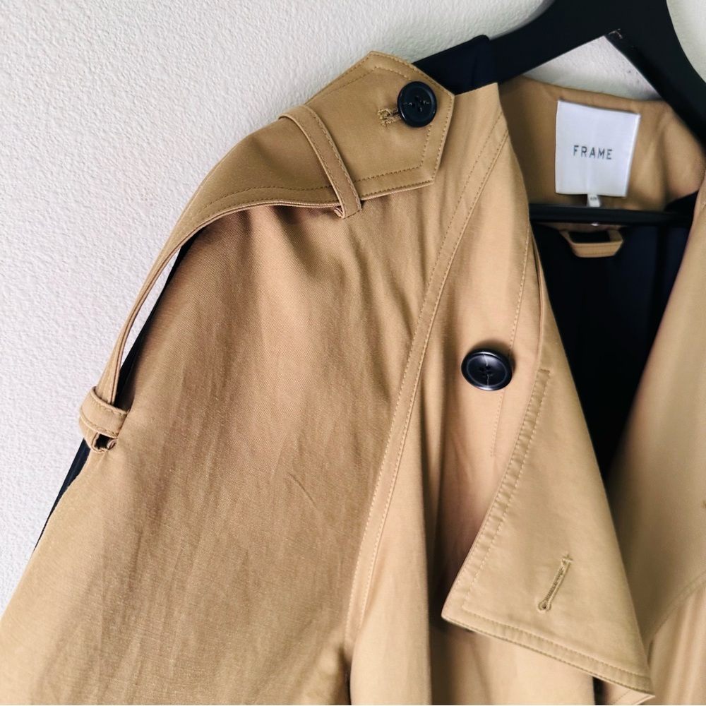 Frame Trench Coat Color Block - image 3